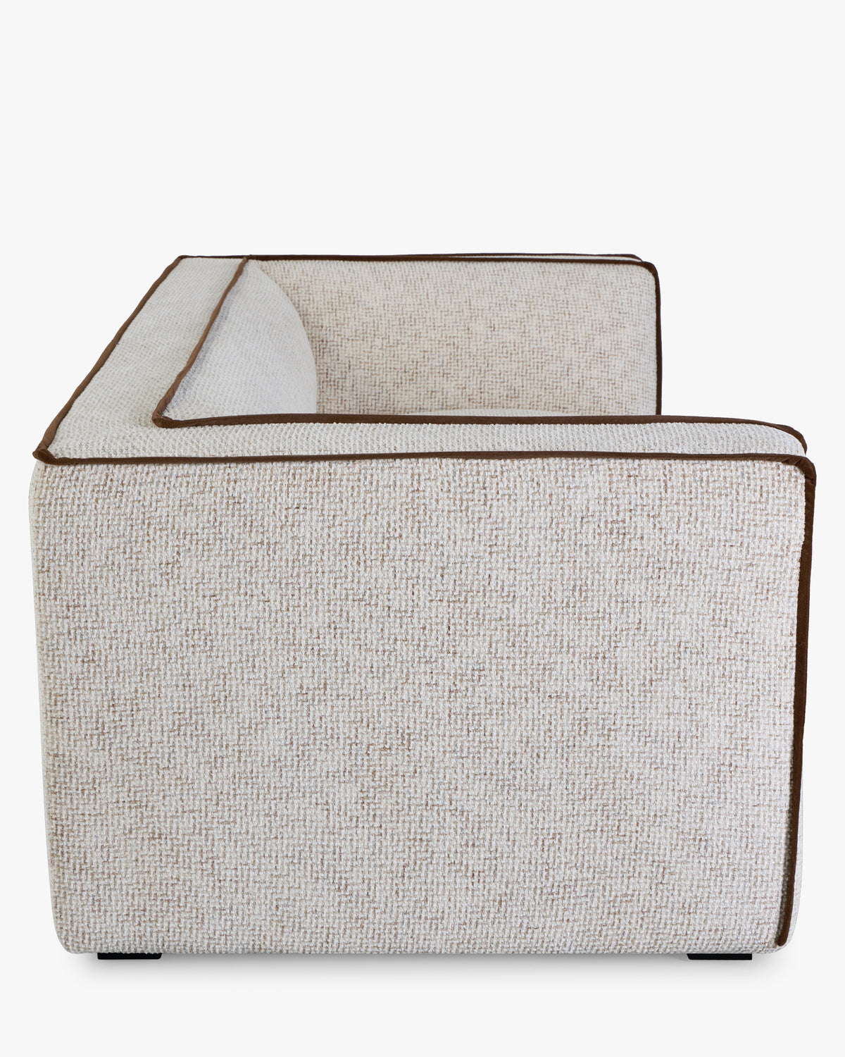 Canapé Auster - tweed beige moucheté, 3 places - vue de profil