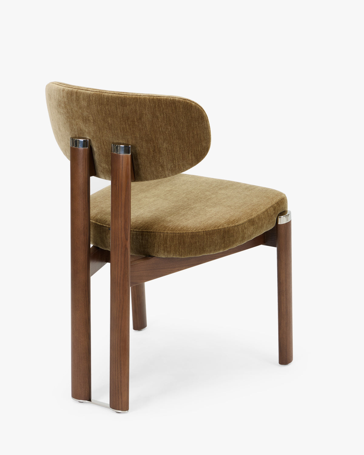 chaise de salle à manger FRANCESCA - traverse basse en acier entre les montants, trois quarts arrière