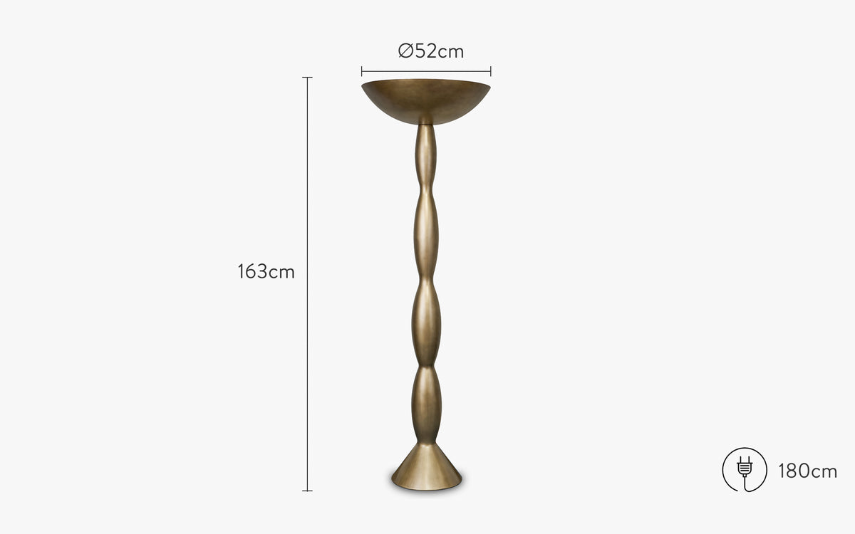 dimensions lampadaire ardenia finition bronze brossé - NV Gallery